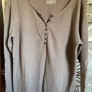 Sonoma Taupe Button-Down Shirt